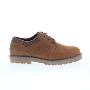 Dunham Mens Byrne Plain Toe Oxford Brown Shoes (NWT)
